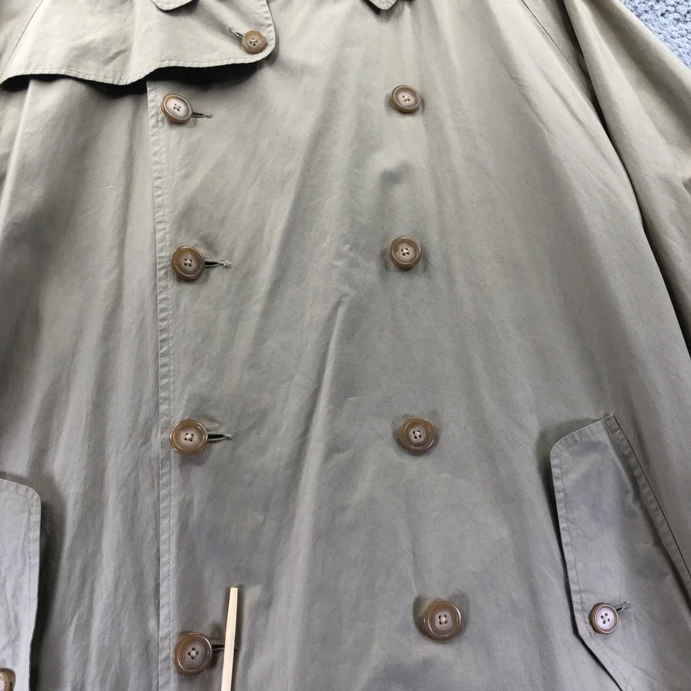 Vintage Polo Ralph Lauren Trench Coat Men Large Beige Double Breasted Belted 90s